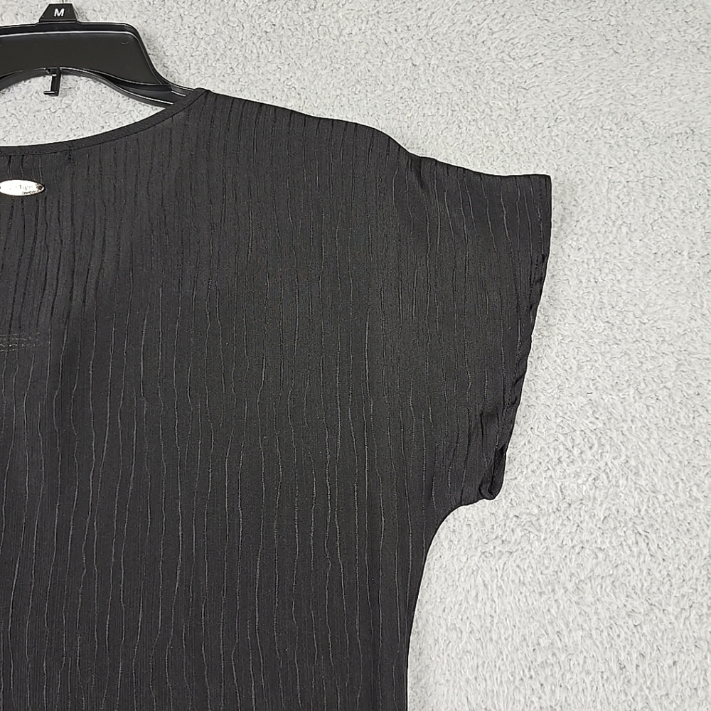 LYNN RYAN WOMEN'S SHORT SLEEVES WITH ACCENTS TOP/BLOUSE BLACK SIZE XL - Picture 12 of 15
